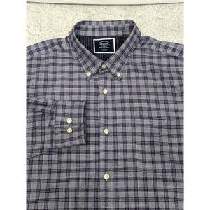 Charles Tyrwhitt Classic Fit Dress Shirt Non-Iron Blue Check Windowpane‎ XXL